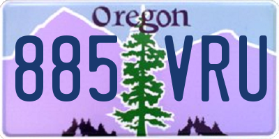 OR license plate 885VRU