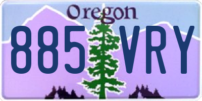 OR license plate 885VRY