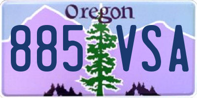 OR license plate 885VSA
