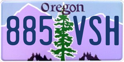 OR license plate 885VSH