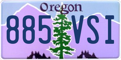 OR license plate 885VSI