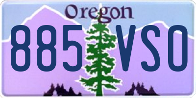 OR license plate 885VSO