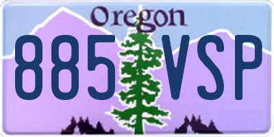 OR license plate 885VSP