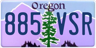 OR license plate 885VSR