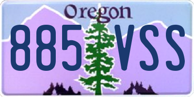 OR license plate 885VSS