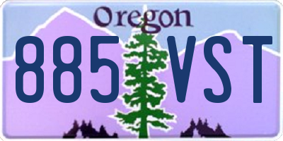 OR license plate 885VST