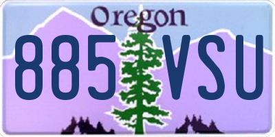 OR license plate 885VSU