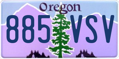 OR license plate 885VSV