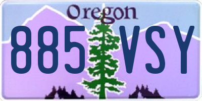 OR license plate 885VSY