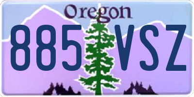 OR license plate 885VSZ