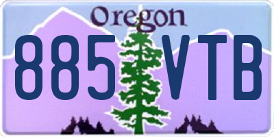 OR license plate 885VTB