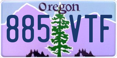 OR license plate 885VTF