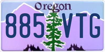 OR license plate 885VTG