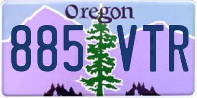 OR license plate 885VTR