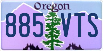 OR license plate 885VTS