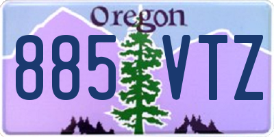 OR license plate 885VTZ