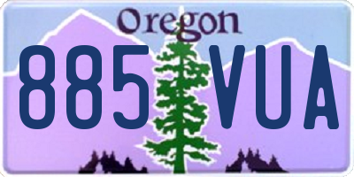 OR license plate 885VUA