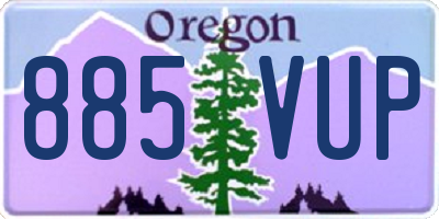 OR license plate 885VUP
