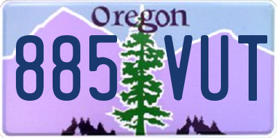 OR license plate 885VUT