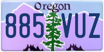 OR license plate 885VUZ