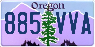 OR license plate 885VVA