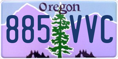 OR license plate 885VVC