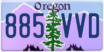 OR license plate 885VVD