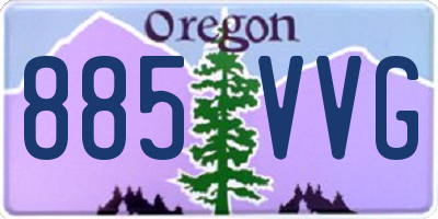 OR license plate 885VVG