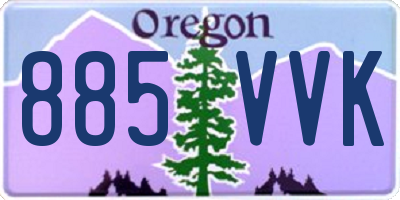 OR license plate 885VVK