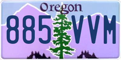 OR license plate 885VVM