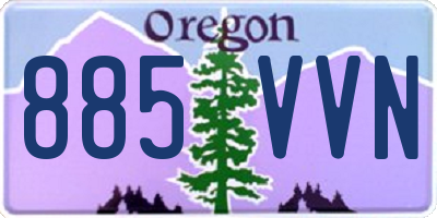 OR license plate 885VVN