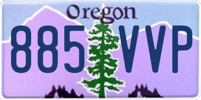 OR license plate 885VVP