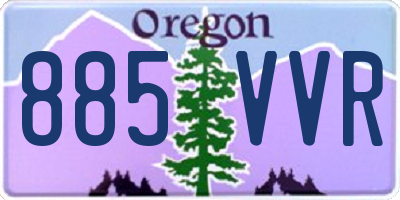OR license plate 885VVR