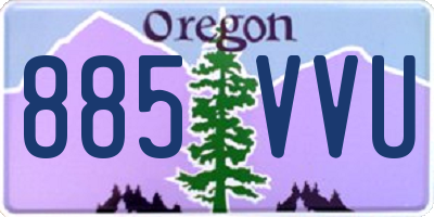 OR license plate 885VVU