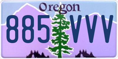 OR license plate 885VVV