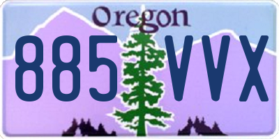 OR license plate 885VVX