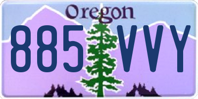 OR license plate 885VVY