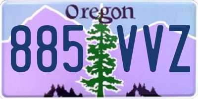 OR license plate 885VVZ
