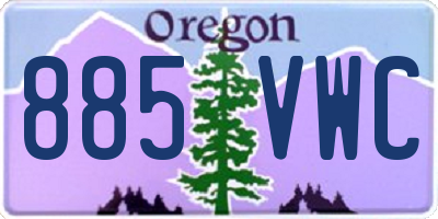 OR license plate 885VWC