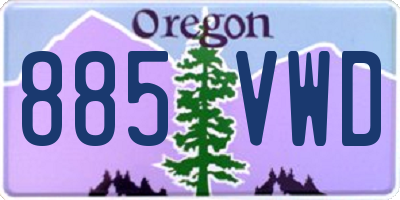 OR license plate 885VWD