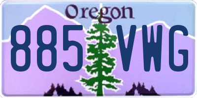 OR license plate 885VWG