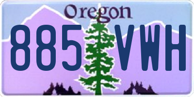 OR license plate 885VWH
