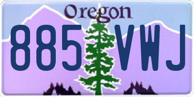 OR license plate 885VWJ