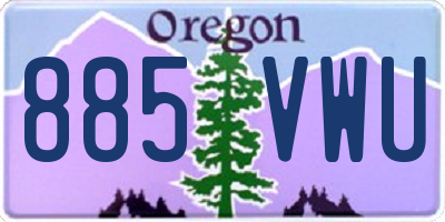 OR license plate 885VWU