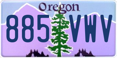 OR license plate 885VWV