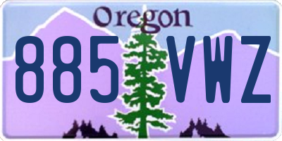 OR license plate 885VWZ