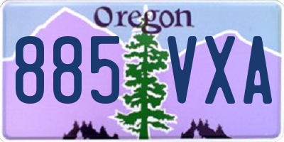OR license plate 885VXA