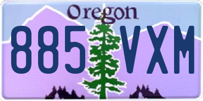 OR license plate 885VXM