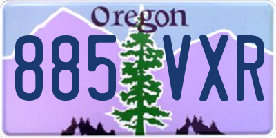 OR license plate 885VXR