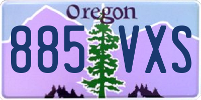 OR license plate 885VXS